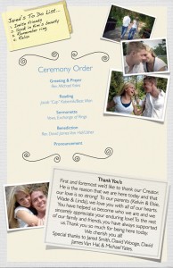 Wedding Program (Back)