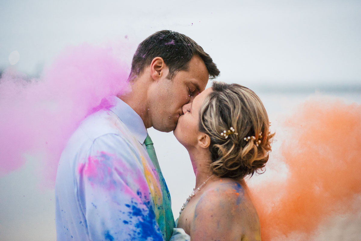 Featured image for “Nate & Denise’s Colorful Wedding Escape”