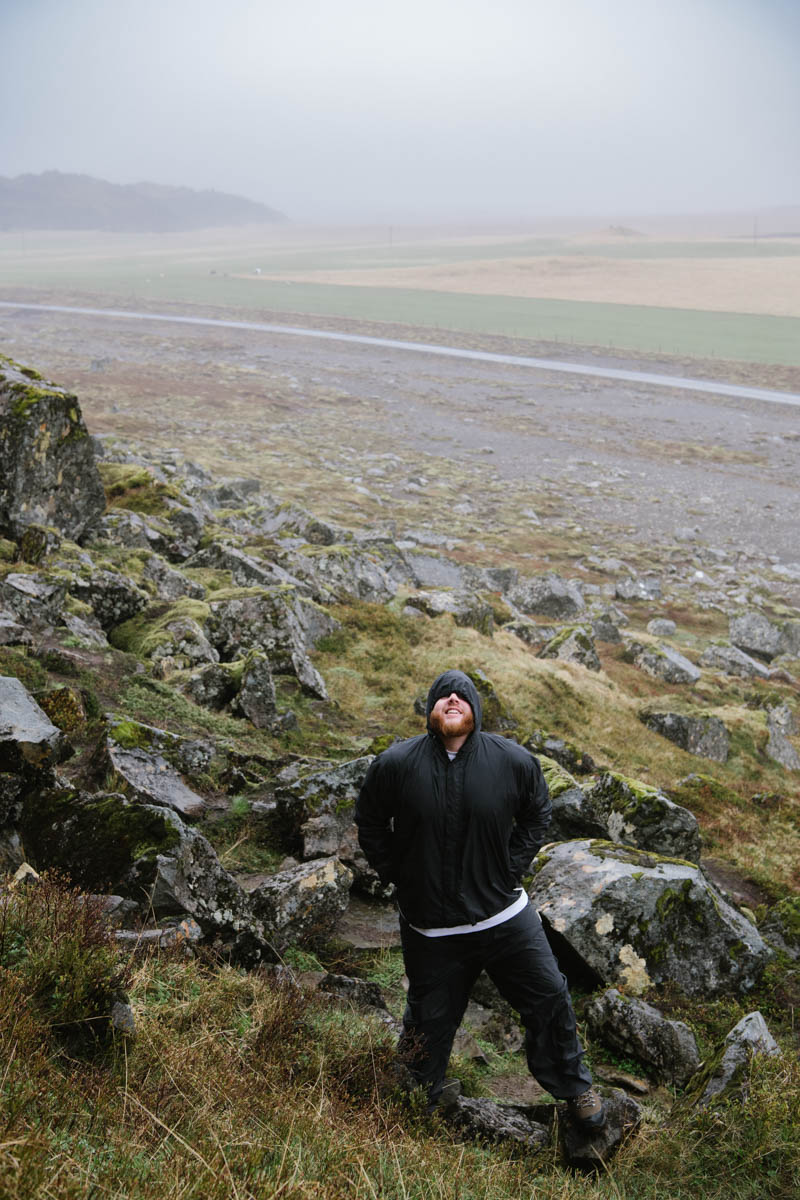 Nate, lost at the Gerðuberg Cliffs