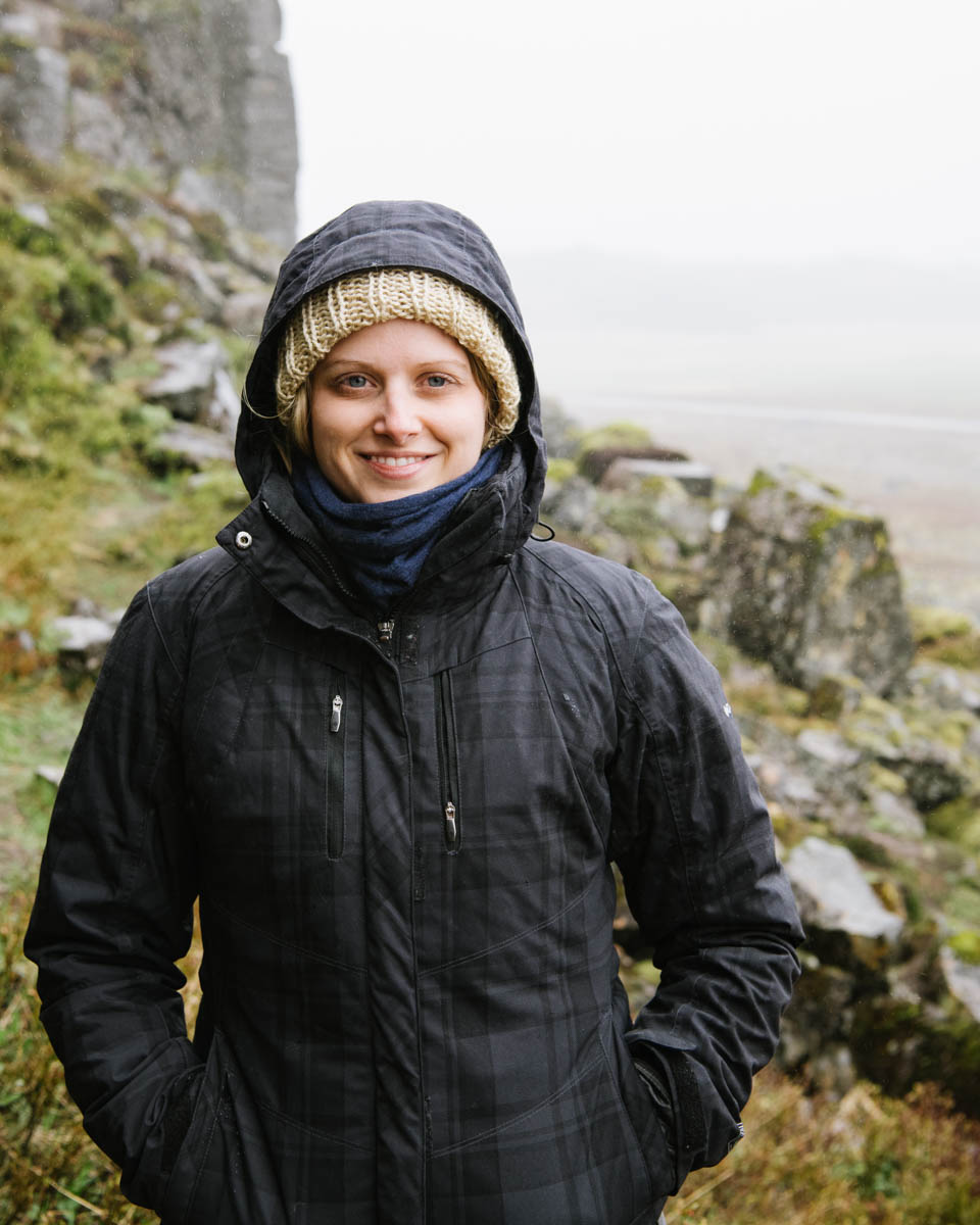 Wifey at the Gerðuberg Cliffs